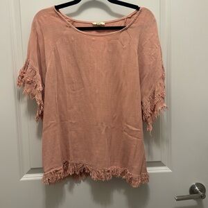 Distressed Linen Top